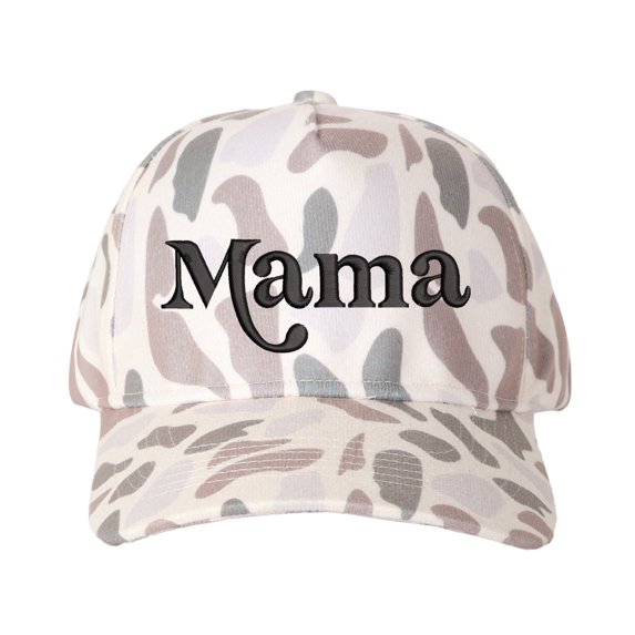 Mama Letter Embroidered Color Block Trucker Hat Unisex Adjustable Cotton Breathable Fashion Cap for Travel Daily Wear