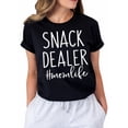 thumbnail image 1 of Mama Life Snack Dealer Graphic T-Shirt for Women, Casual Short Sleeve Crew Neck Tee, 1 of 7
