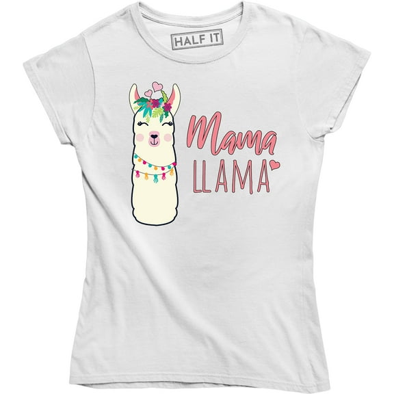Mama Llama Image Short Sleeve for Women T-Shirt