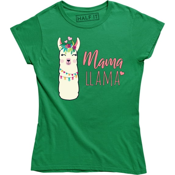Mama Llama Image Short Sleeve for Women T-Shirt