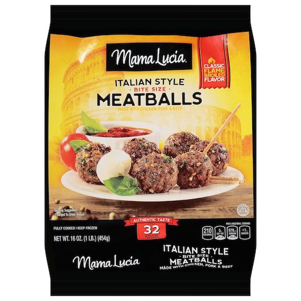 Mama Lucia Italian Style Bite Size Meatball, 16 Ounce 12 per case