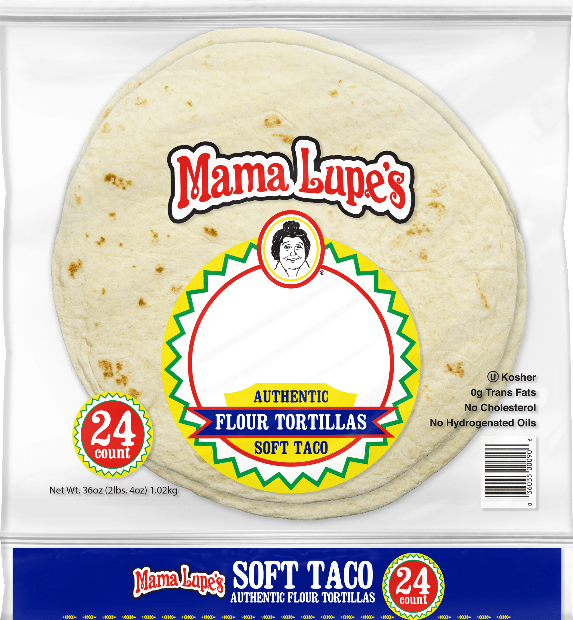 Mama Lupe's Authentic Flour Tortillas, 24 Count Soft Taco Size, 32oz