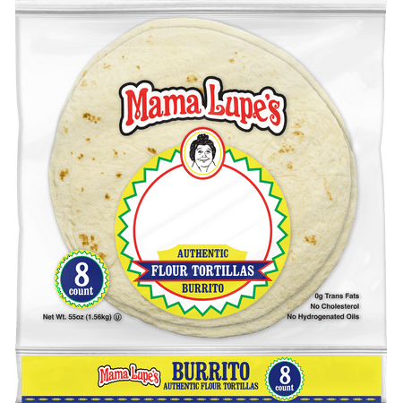 Mama Lupe's Authentic Flour Tortillas Burrito Size, 8 Count