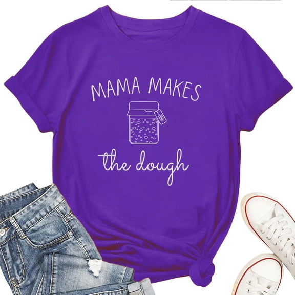Mama Makes Sourdough Bread T-Shirt for Women – Funny Baking Graphic Tee for Moms & Bread Maker Gift