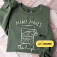 thumbnail image 1 of Mama Makes the dough Bread Sweatshirt Bread Baking Sweatshirt Sourdough Starter Sweatshirt Mom Baking Gift Baker Shirt bread sweater TSHIRT All Size S-5XL, 1 of 5