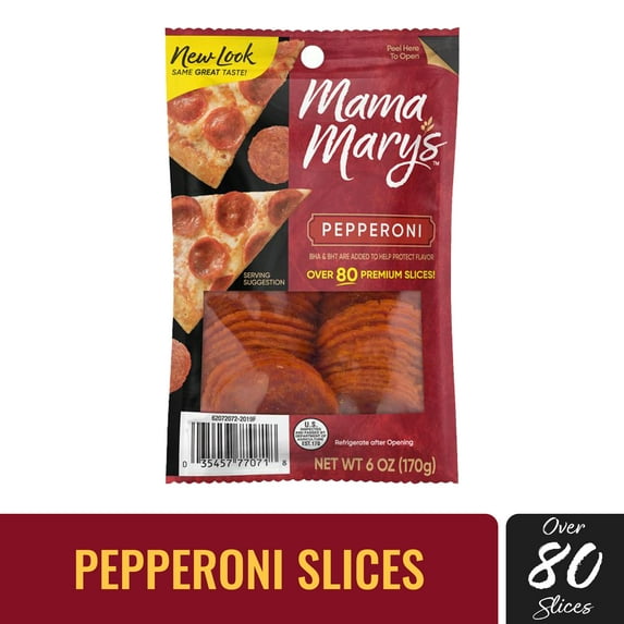 Mama Mary's Pepperoni Slices, Sliced Pepperoni, 6 oz pack