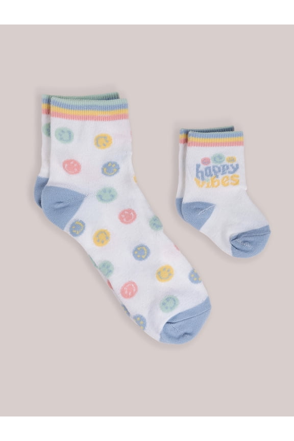x Studio Oh! Mama & Me Matching Socks Set - Happy Baby Vibes