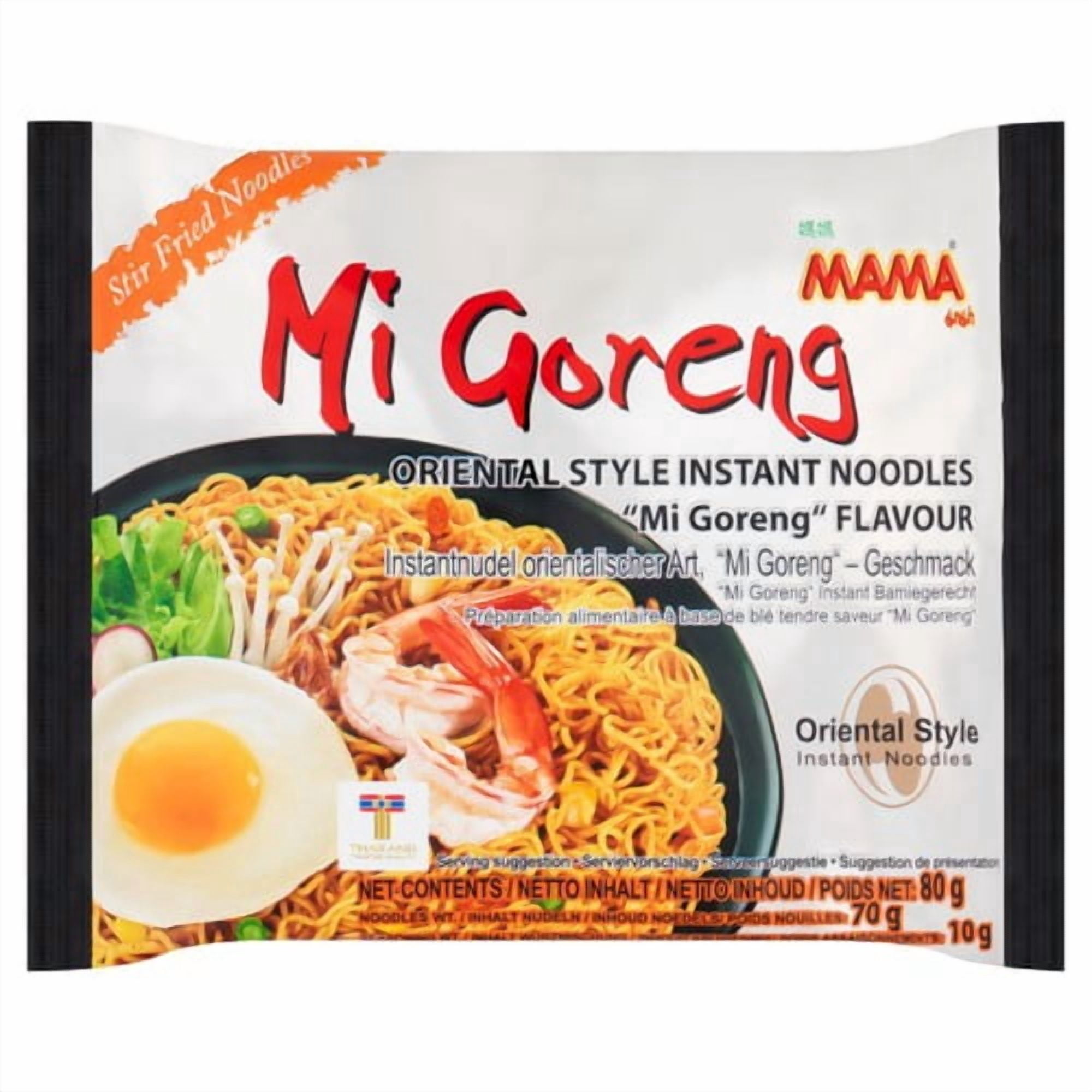 Mama Mi Goreng Instant Noodles 80g, British Import (Pack of 3)
