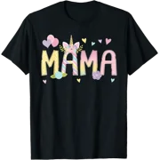 Mama Mom Matching Birthday Squad Crew Unicorn Family T-Shirt