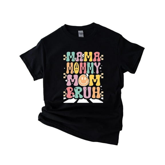 Mama Mommy Mom Bruh T-Shirt , Hoodie , Sweatshirt Groovy Birthday Design with Retro Vibes, for men & women, up to size 5XL