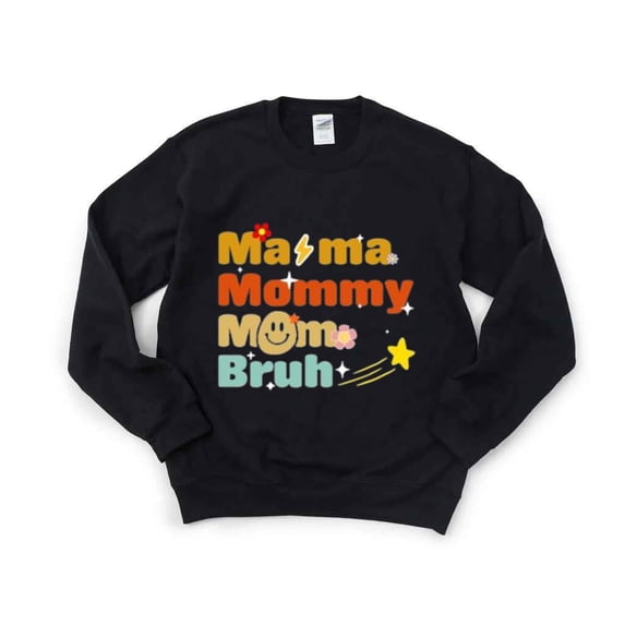 Mama Mommy Mom Bruh T-Shirt , Hoodie , Sweatshirt Retro Birthday Look for Stylish Moms, for men & women, up to size 5XL