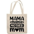 thumbnail image 1 of Mama, Mother, Mom, Mother's Day, 12oz Canvas Tote Bag, 1 of 3