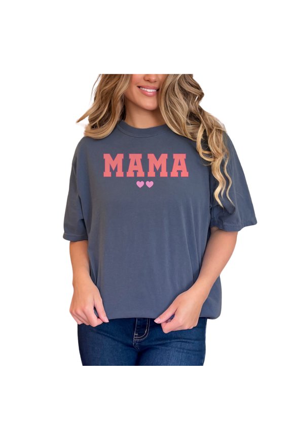 Mama, Mother's Day, Denim Comfort Colors T-Shirt, Small