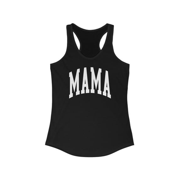 Mama Mother's Day Varsity Letter Cute Simple Tank Top Gifts Shirt Womens