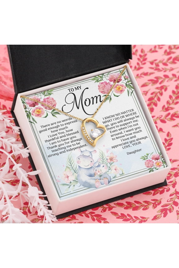 Mama Necklace Mom Jewelry To My Mom Necklace Love Necklace For MomFor Mom Silver Mom Necklace, White Forever Love Necklace
