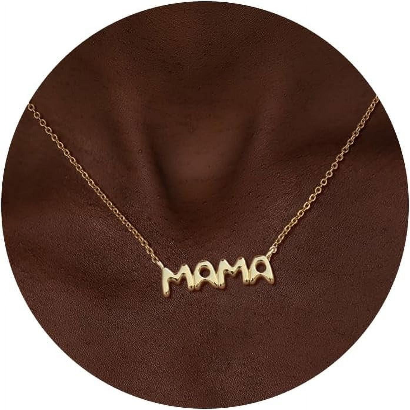Mama Necklace Dainty Gold Plated 