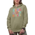 thumbnail image 1 of Mama Need a Minute, Groovy Retro Wavy Text Merch Gift, Sand Hooded Sweatshirt or Hoodie, 3XL, 1 of 5