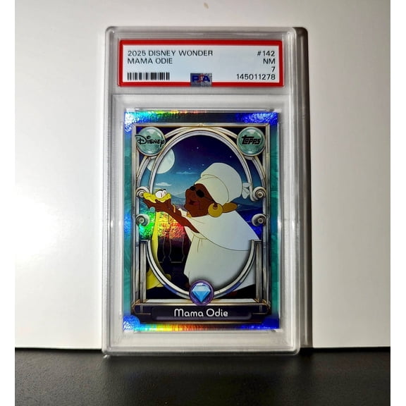 Mama Odie 2025 Topps Disney #142 Diamond Card The Princess and the Frog PSA 7