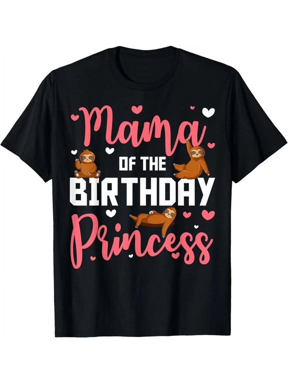 Mama Of The Birthday Princess Sloth Bday Family Celebration T-Shirt, Unisex T-Shirt