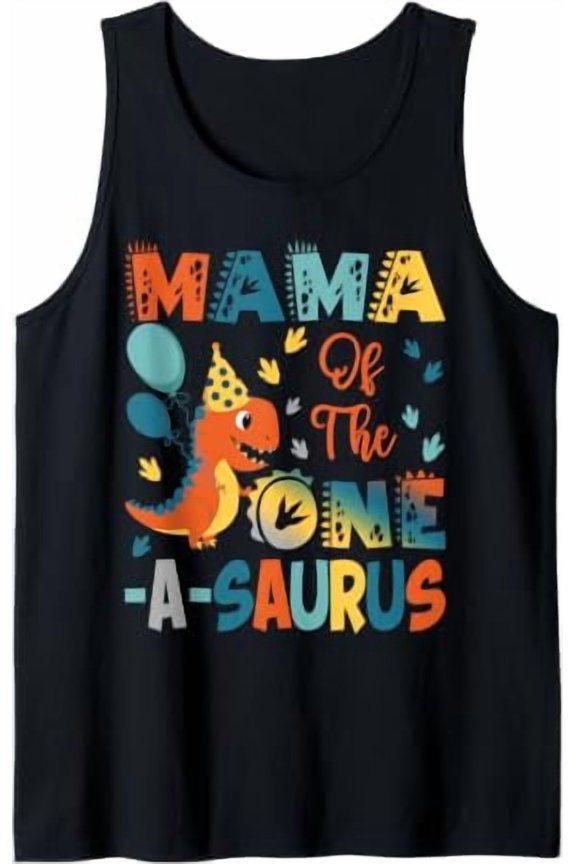 Mama Of The One-A-Saurus 2Nd Birthday Dinosaur Party Tank Top Size S-3XL