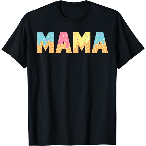 Mama Of The Sweet One Ice Cream 1st First Birthday Family T-Shirt