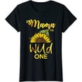 thumbnail image 1 of Mama Of The Wild One-4St Birthday Sunflower Outfit T-Shirt, 1 of 3