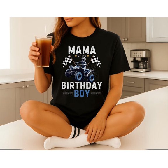 Mama Of the ATV Birthday Boy Shirt, Quad Bike Birthday Family Outfit, Off Road Birthday Party Tee, Four Wheeler Birthday Boy Shirt