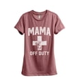thumbnail image 1 of Mama Off Duty Women's Fashion Relaxed T-Shirt Tee Heather Rouge Large, 1 of 3