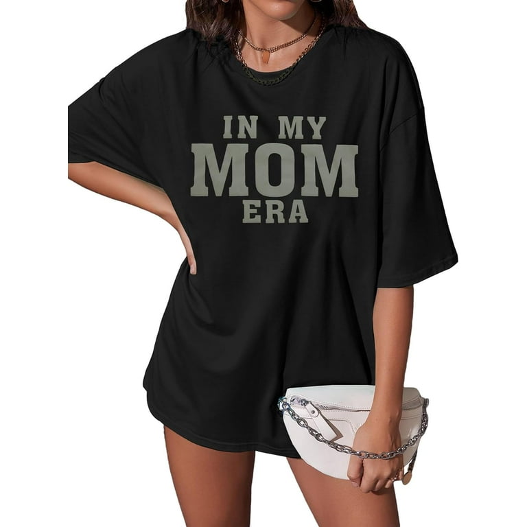 Boy Mom Era T-Shirt - Women's Graphic Tee Loose Fit Casual Summer Top