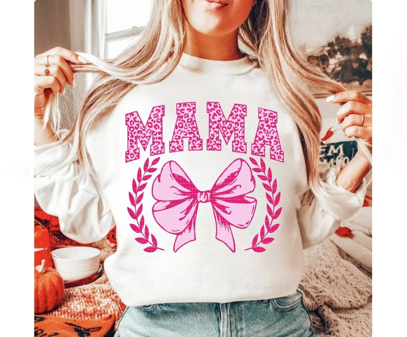 Mom Era Pink Sequin Baby Tee