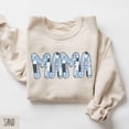 thumbnail image 1 of Mama Quilted Sweatshirt, Cute Mom Sweater, Pregnancy Announcement, Mom Life Shirt, Mothers Day, Mom, New Mama Tee, Faux Patchwork All Size S-5Xl, 1 of 5