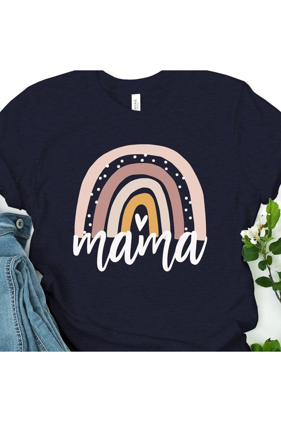 Mama Rainbow Shirt, Mom Rainbow Shirt, Mom Shirt, Baby Announcement Shirt, Blessed Mama, Mother Day Gift Shirt, Gift For Mom Unisex S-5XL Hot Trending Shirt, Vintage Birthday Gift