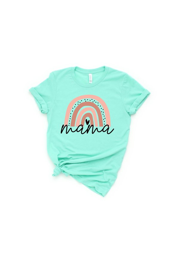Mama Rainbow Shirt,Mother's Day Gift Shirt,Gift for Mom,Mom Shirt,Trendy Mom T-Shirts,New