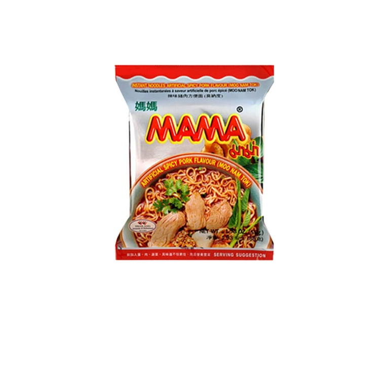 MAMA Ramen Instant Noodles, Spicy Pork Flavor, Thai Asian Chili
