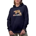 thumbnail image 1 of Mama & Retro Bear & Flowers Art Merch Gift, Navy Blue Hooded Sweatshirt or Hoodie, 3XL, 1 of 5