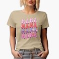 thumbnail image 1 of Mama, Retro Groovy Wavy Text Mother's Day Art Merch Gift, Tan T-Shirt, 2XL, 1 of 5