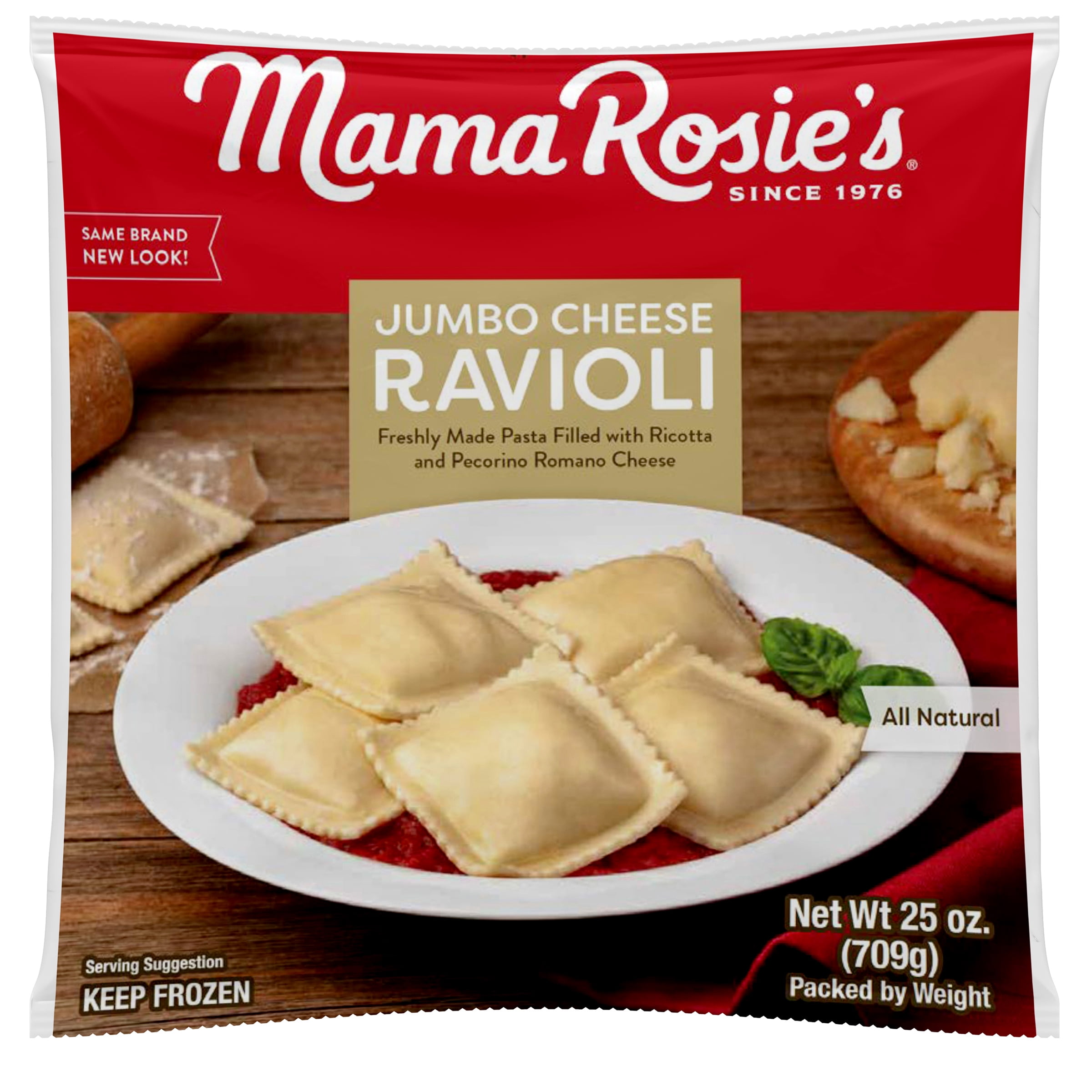Mama Rosie's Classic Jumbo Cheese Ravioli, 25 oz Bag (Frozen)