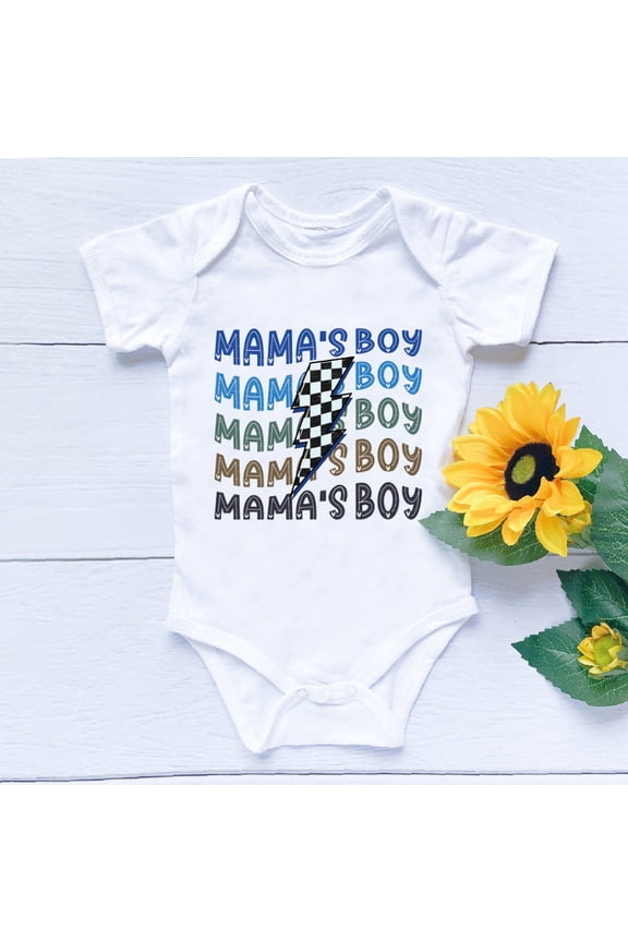 Mama'S Boy Bodysuit For Baby Boy, Baby Boy Clothes, Newborn Mom Bodysuits, Kids Boy Shirt, Cute Baby Onesie, BABY BODYSUIT LAT 4424