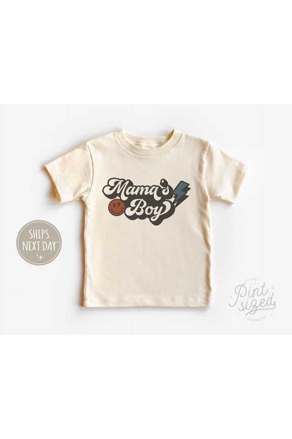 Mama'S Boy Toddler Shirt - Cute Boys Kids Shirt - Retro Natural Toddler Tee, New Born, Baby Shower Gift, New Parents Gift