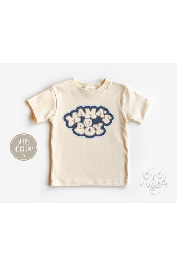 Mama'S Boy Toddler Shirt - Retro Boys Kids Shirt - I Love My Mom Natural Toddler Tee, New Born, Baby Shower Gift, New Parents Gift