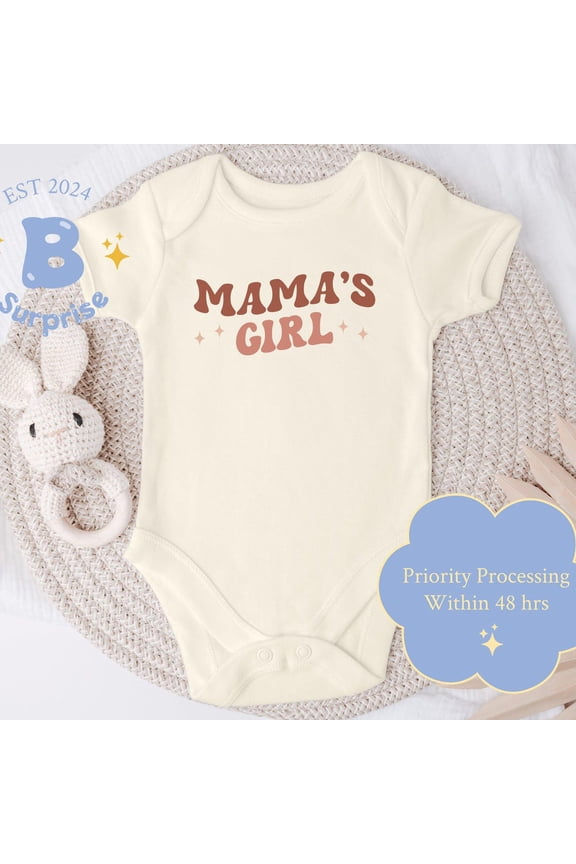 Mama'S Girl Onesie, Cute Baby Girl Bodysuit, Infant Outfit, Mama'S Little Girl Onesie, Baby Shower Gift Cute Baby Onesie, BABY BODYSUIT LAT 4424