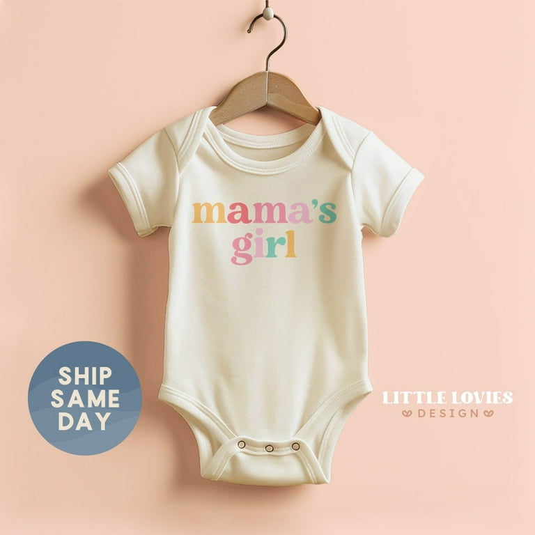 Mama'S Girl Onesie, First Mother'S Day Baby Bodysuit, Baby Shower