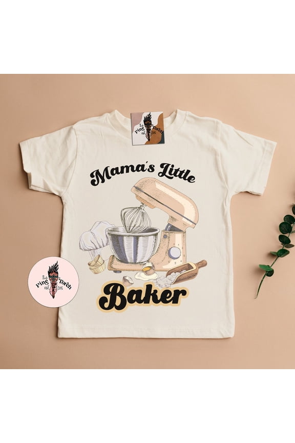Mama'S Little Baker Kids Tee, Baby Baker Shirt, Little Baker Kids Tee, Cookie Helper Baby Shirt, Little Baker Chef Gift, Baker Baby Tee TODDLER SHORT SLEEVE TEE BELLA CANVAS 3001T