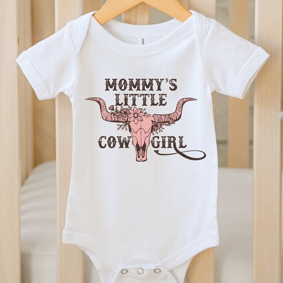 Mama'S Little Cowgirl Bodysuit, Western Bodysuit, Rodeo Girl Bodysuit, Cowboy Baby Outfit, Bull Rider Baby Clothes Cute Baby Onesie, BABY BODYSUIT LAT 4424