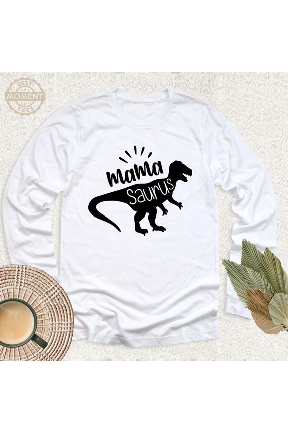 Mama Saurus Cute Birthday Dinosaur Mommy Pregnancy Sweatshirt All Size S-5Xl