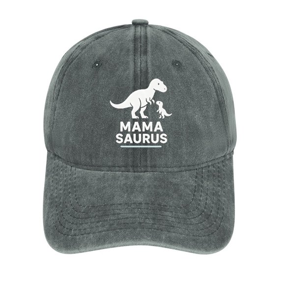 Mama Saurus Gray Baseball Cap for Men Women, Adjustable Snapback Hats Cotton Hat