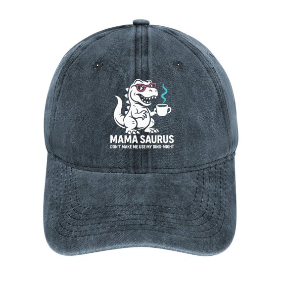 Mama Saurus Navy Baseball Cap for Men Women, Adjustable Snapback Hats Cotton Hat