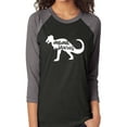 thumbnail image 1 of Mama Saurus Unisex 3/4 Sleeve Baseball Raglan Tee, 1 of 3