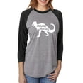 thumbnail image 1 of Mama Saurus Unisex 3/4 Sleeve Baseball Raglan Tee, 1 of 2