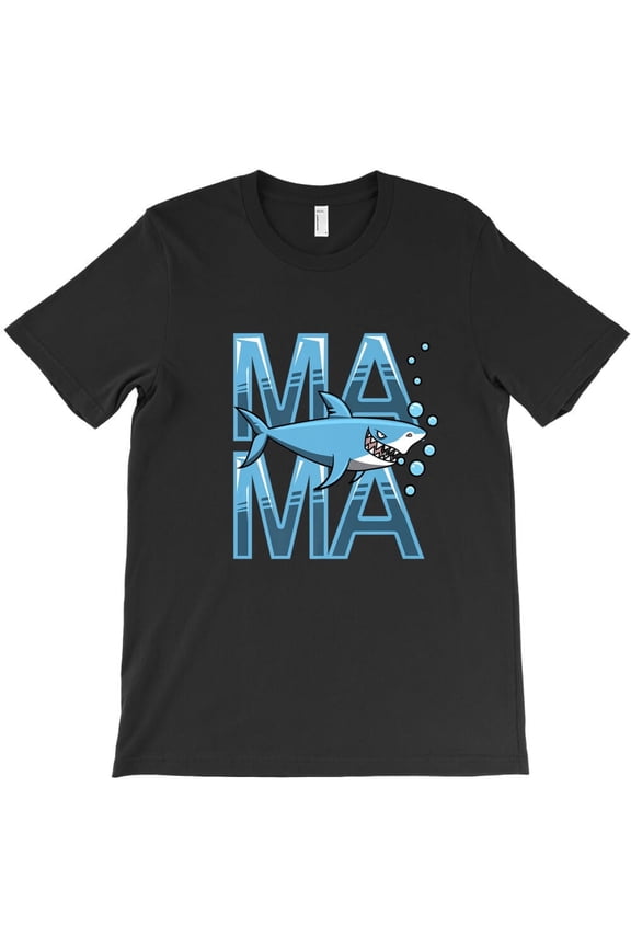 Mama Shark Awesome Shark Funny Matching Family Holiday Graphic H4312 T-Shirt, for Men and Women, Up to Size 5XL